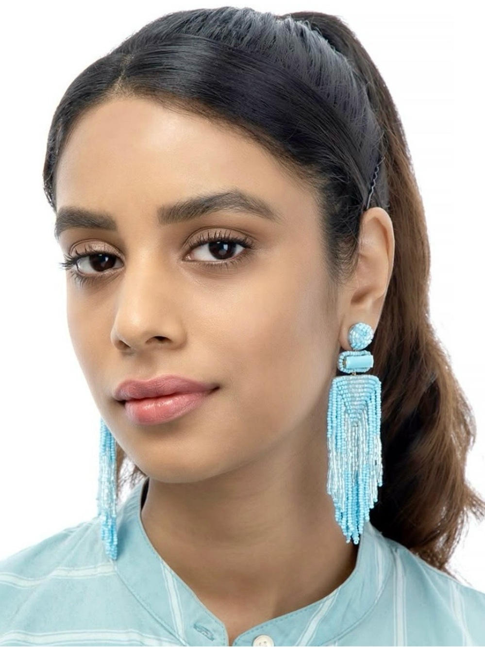 NWT Deepa Gurnani Beaded Fringe Chandeliers - Picture 17 of 17